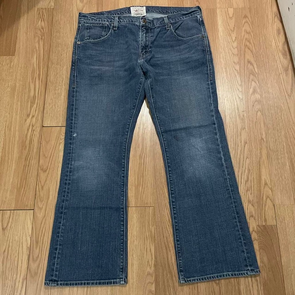 Levis 507 Men’s 36x30 (38x30) Slim Bootcut Jeans Dark Blue Denim Western Classic